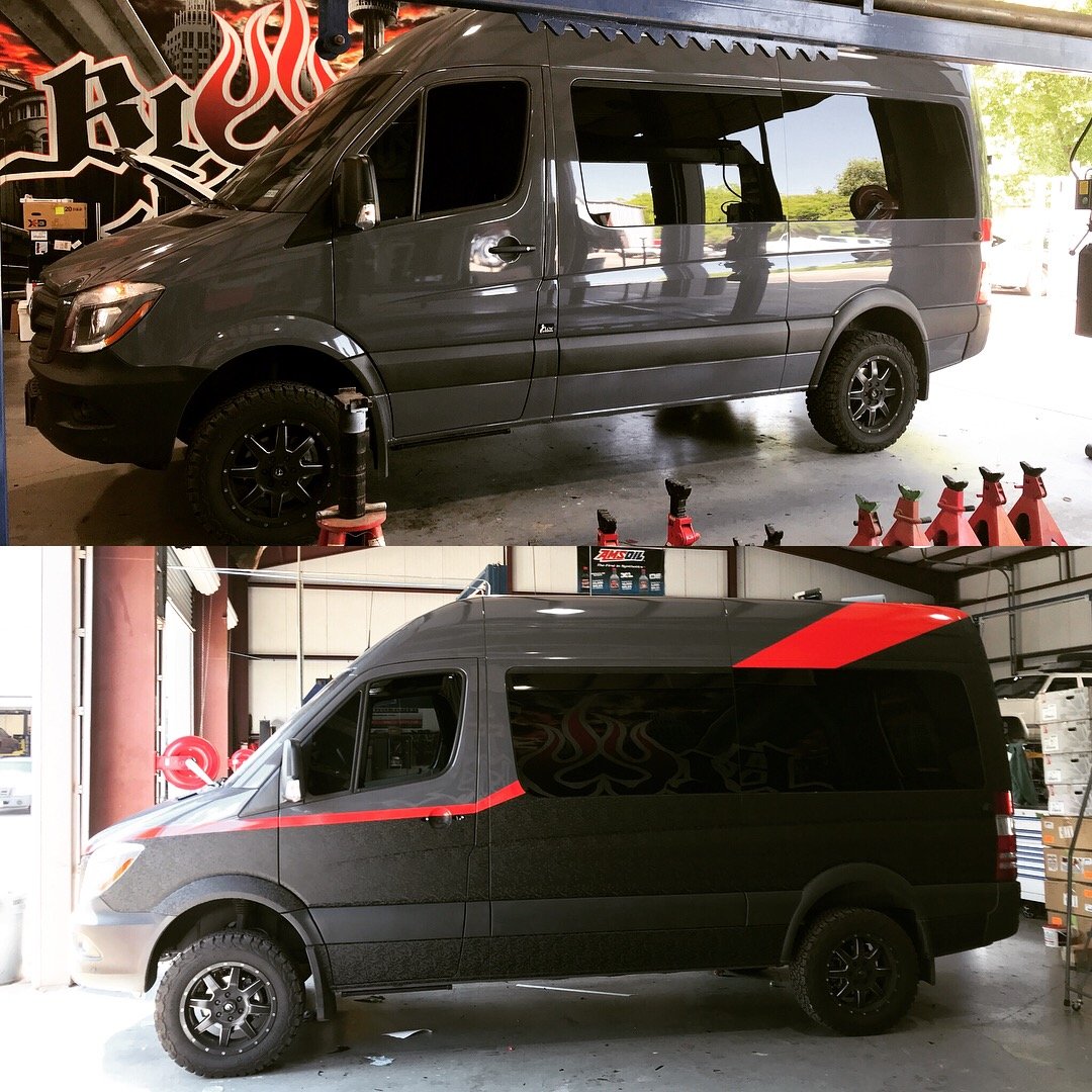 Expert vehicle modification demonstrating professional transformation work