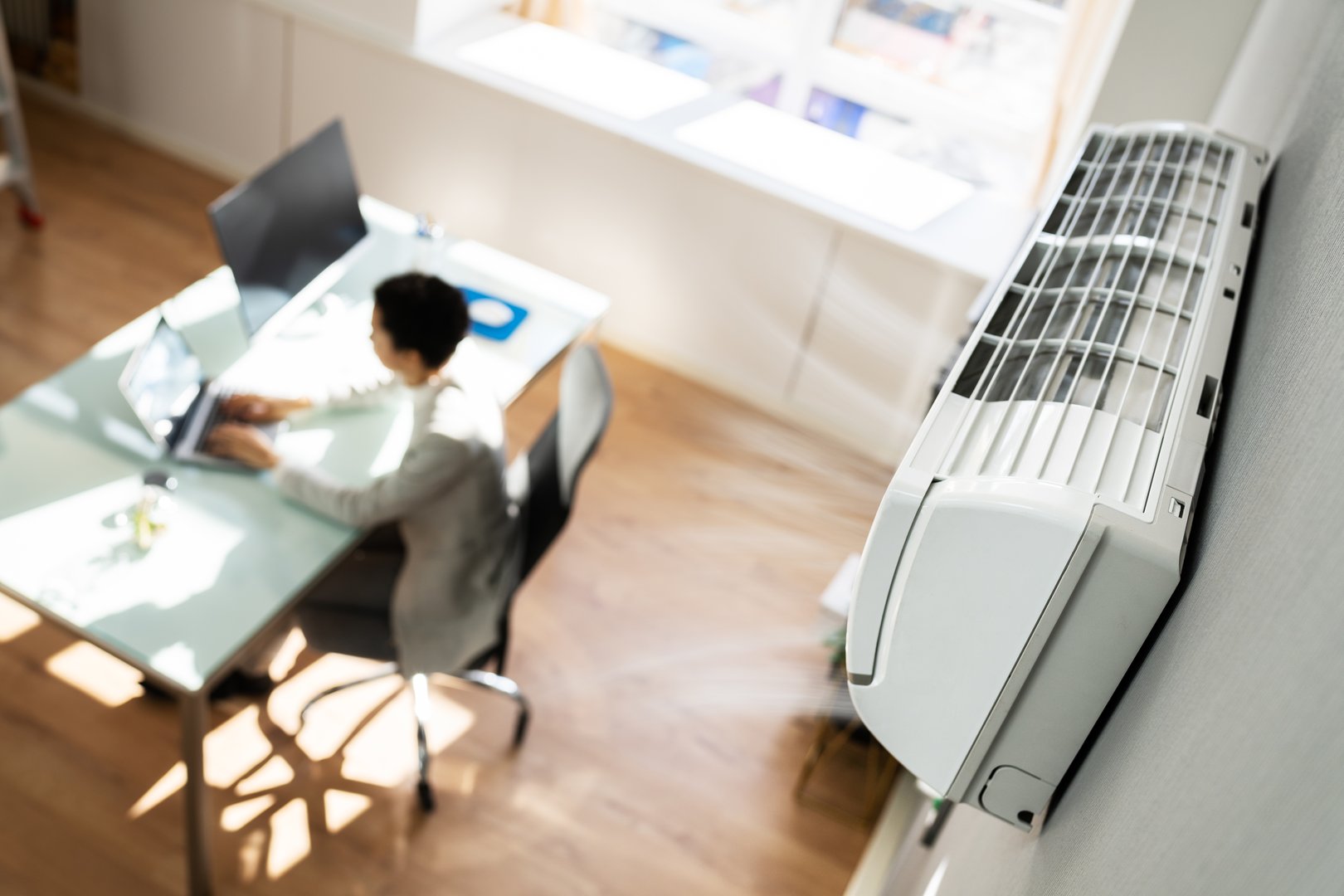 Air Conditioner In Office. Heating And Conditioning