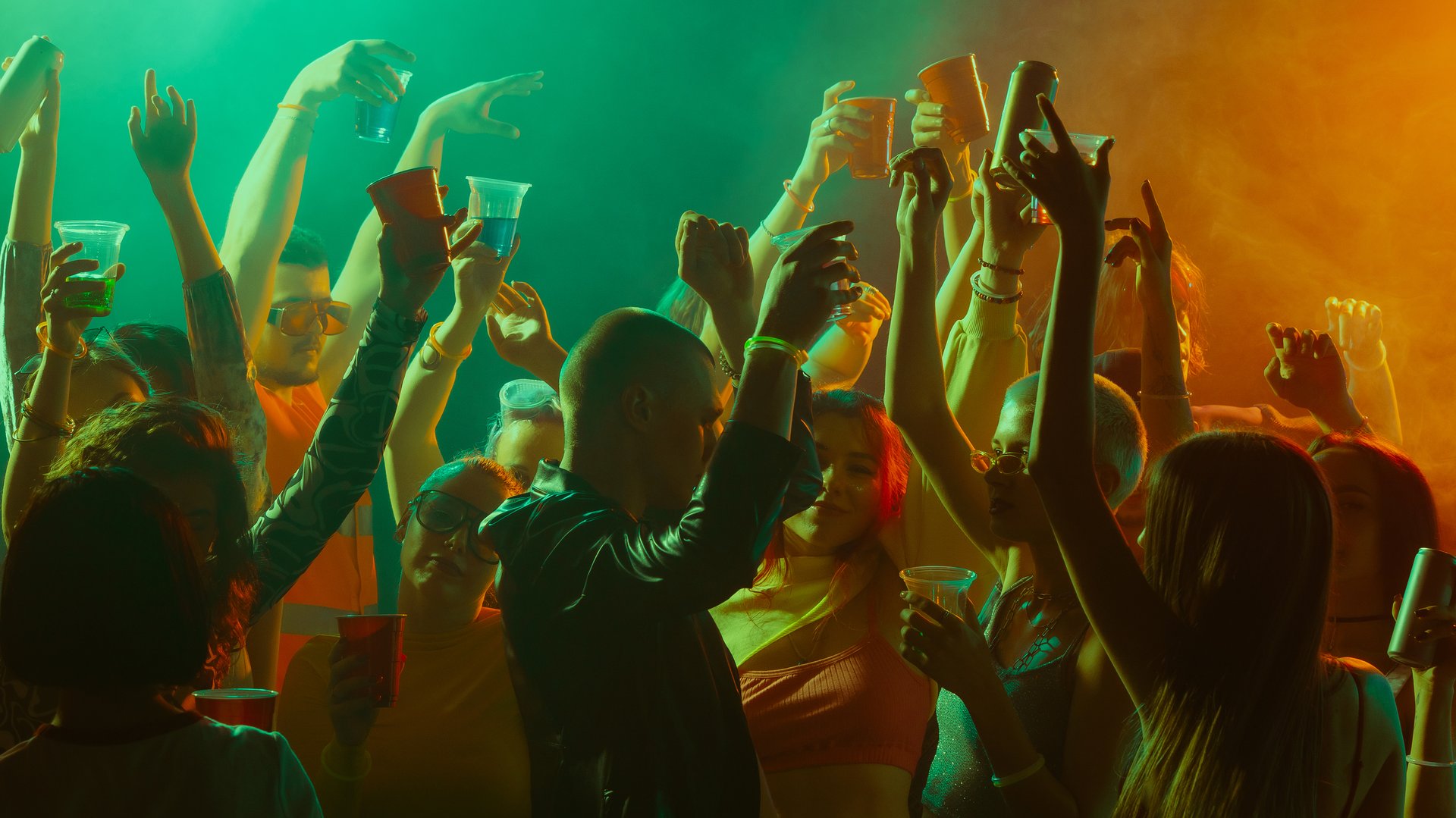Vibrant party scene