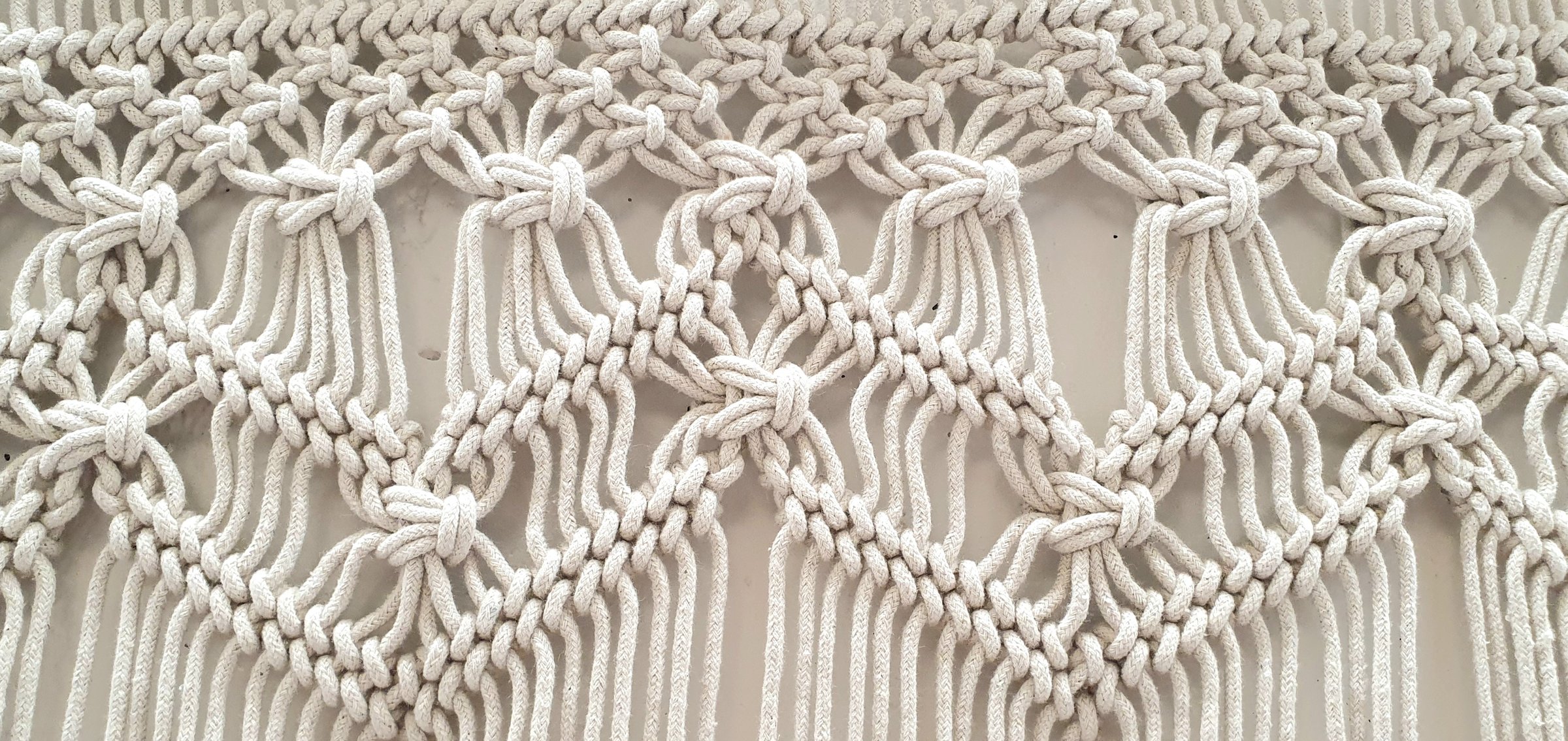 Macrame pattern close up