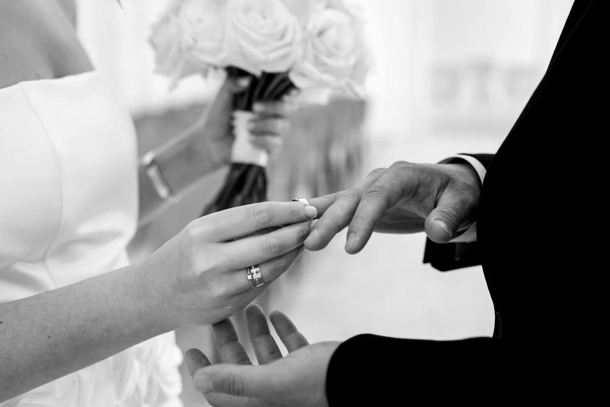 Wedding. Hands of the newlyweds. The hands of a couple in love.