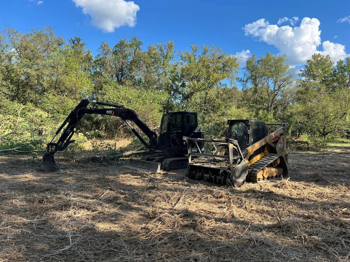 Blair Excavation land clearing and site preparation equipment at work