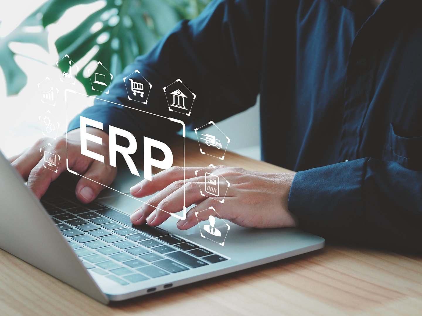 Enterprise Resource Management ERP System new work planning Create competitive advantage in business with modern future technology