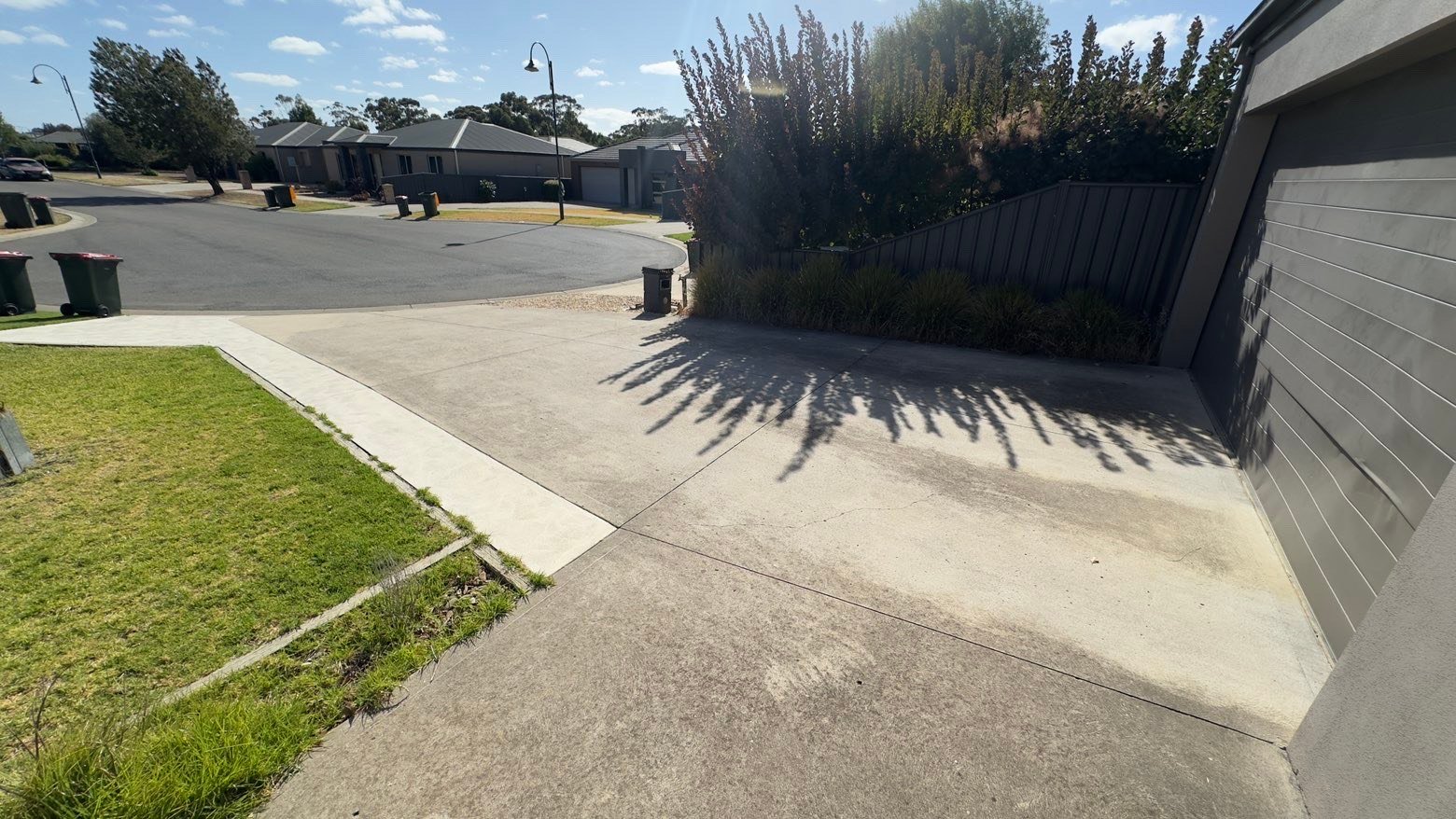 Before - Patio before cleaning