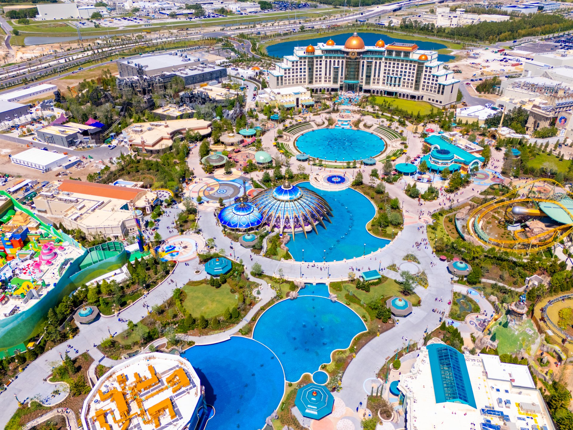 Orlando, FL, USA - April 7, 2025: Orlando Epic Universe Universal theme park under construction