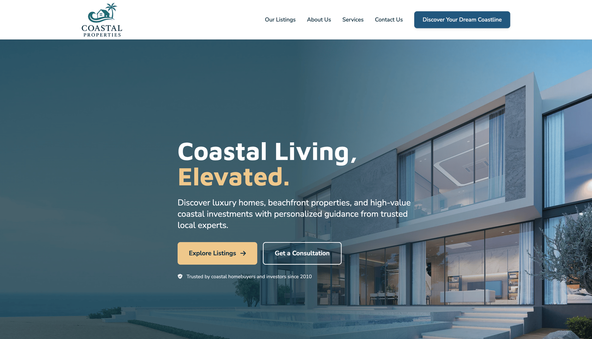 Real Estate website portfolio showcase