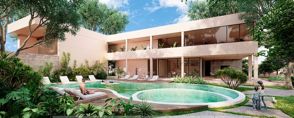 Piscina en casa club