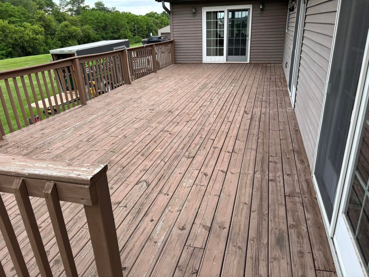 Composite Deck Before by Sendelbach Builders