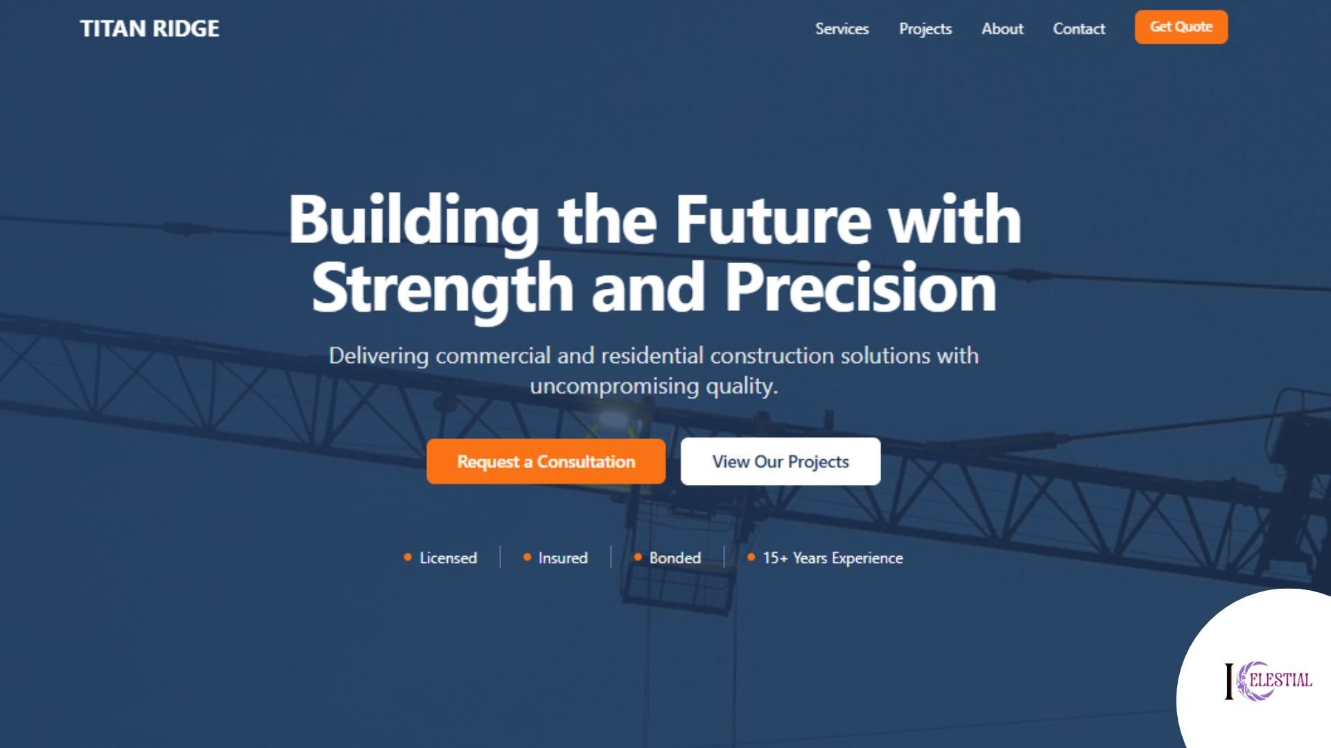 Titan Ridge Website Screenshot 1