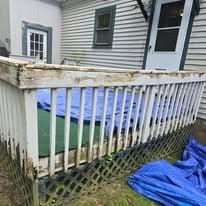 Deck construction in progress