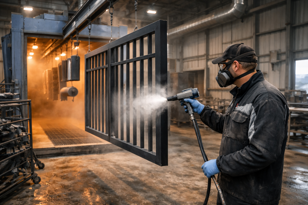 Powder coating facility