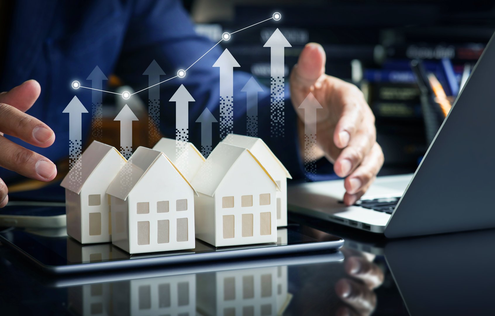 Business growth with real estate or property project concepts.residential developer forecasting investment return.financial management.not ai generated