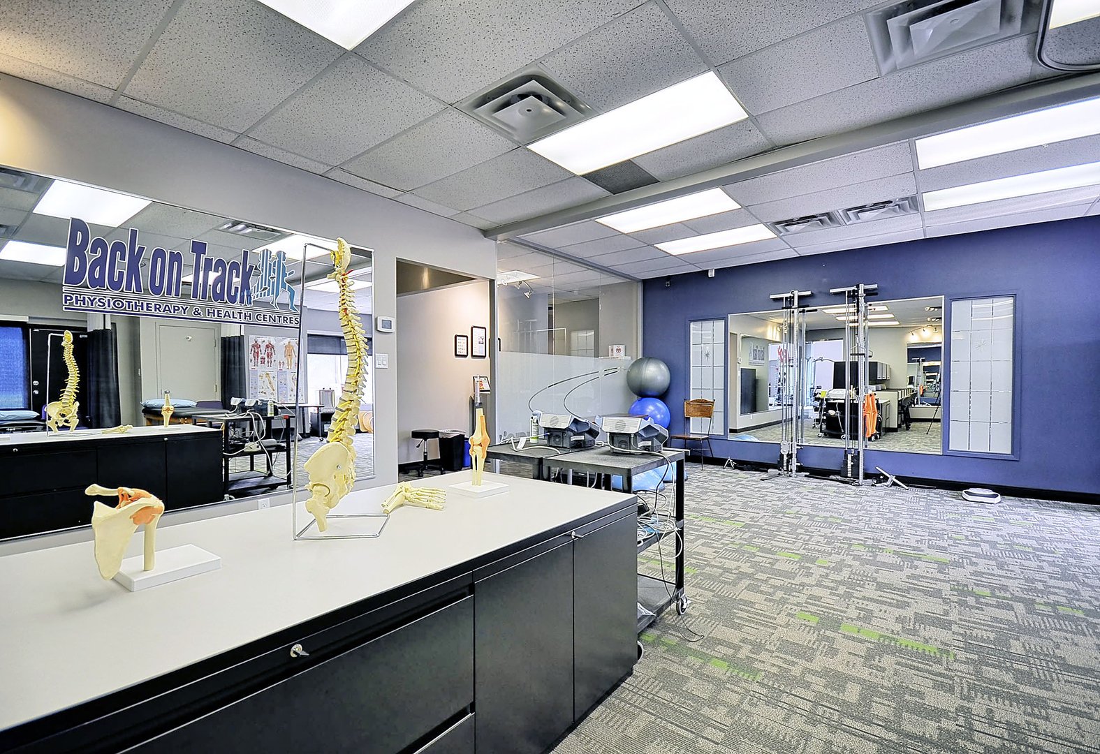 Physiotherapy treatment room at Back on Track Physiotherapy
