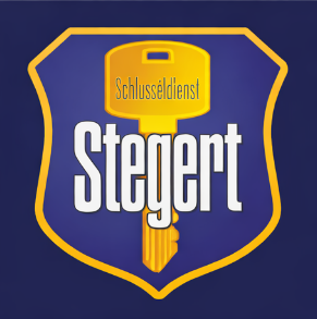 Schlüsseldienst Stegert Logo mit Schild