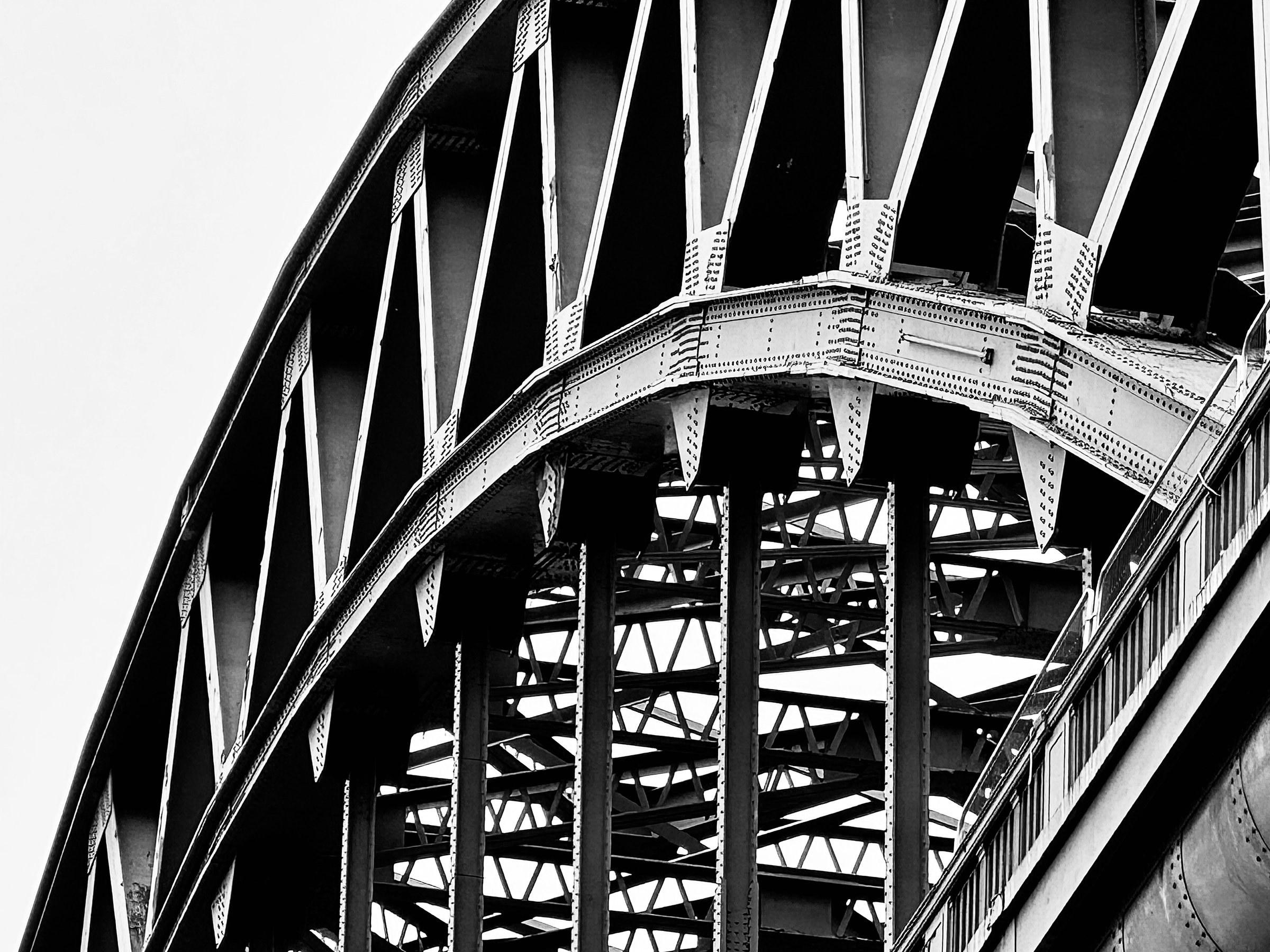 Abstract of the Tyne Bridge in Newcastle Upon Tyne
