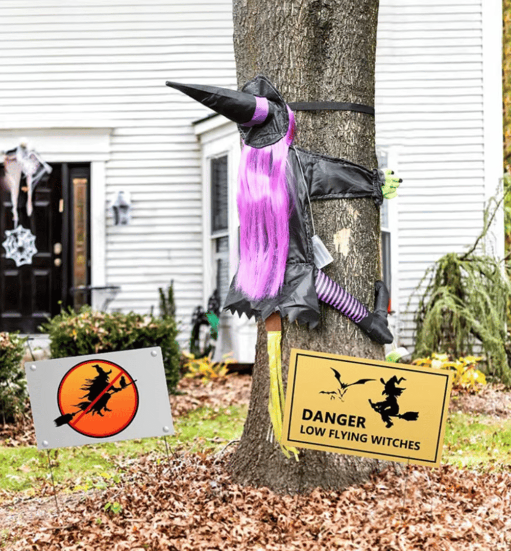 Outdoor Witch Tree Decoration - View 3