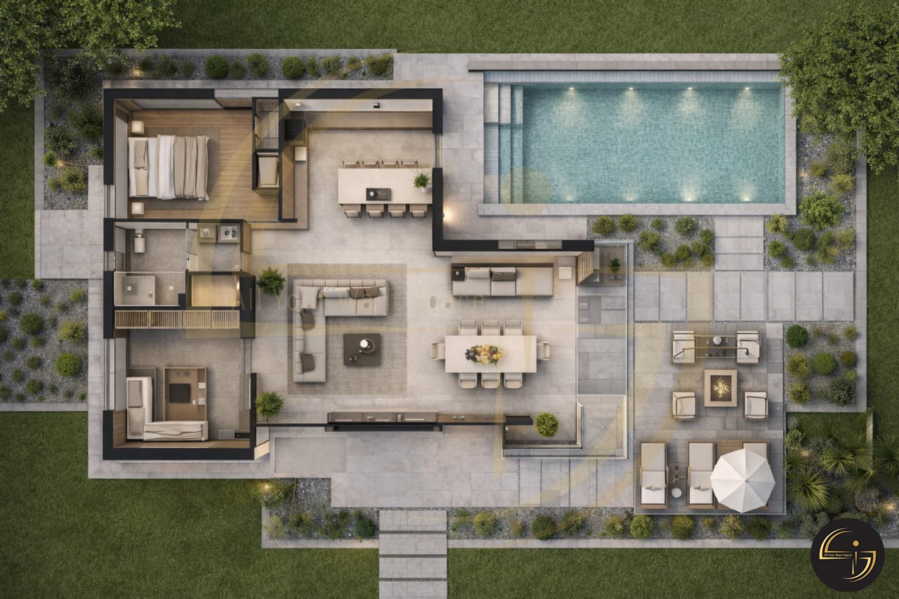 Luxury Modern House detailed view