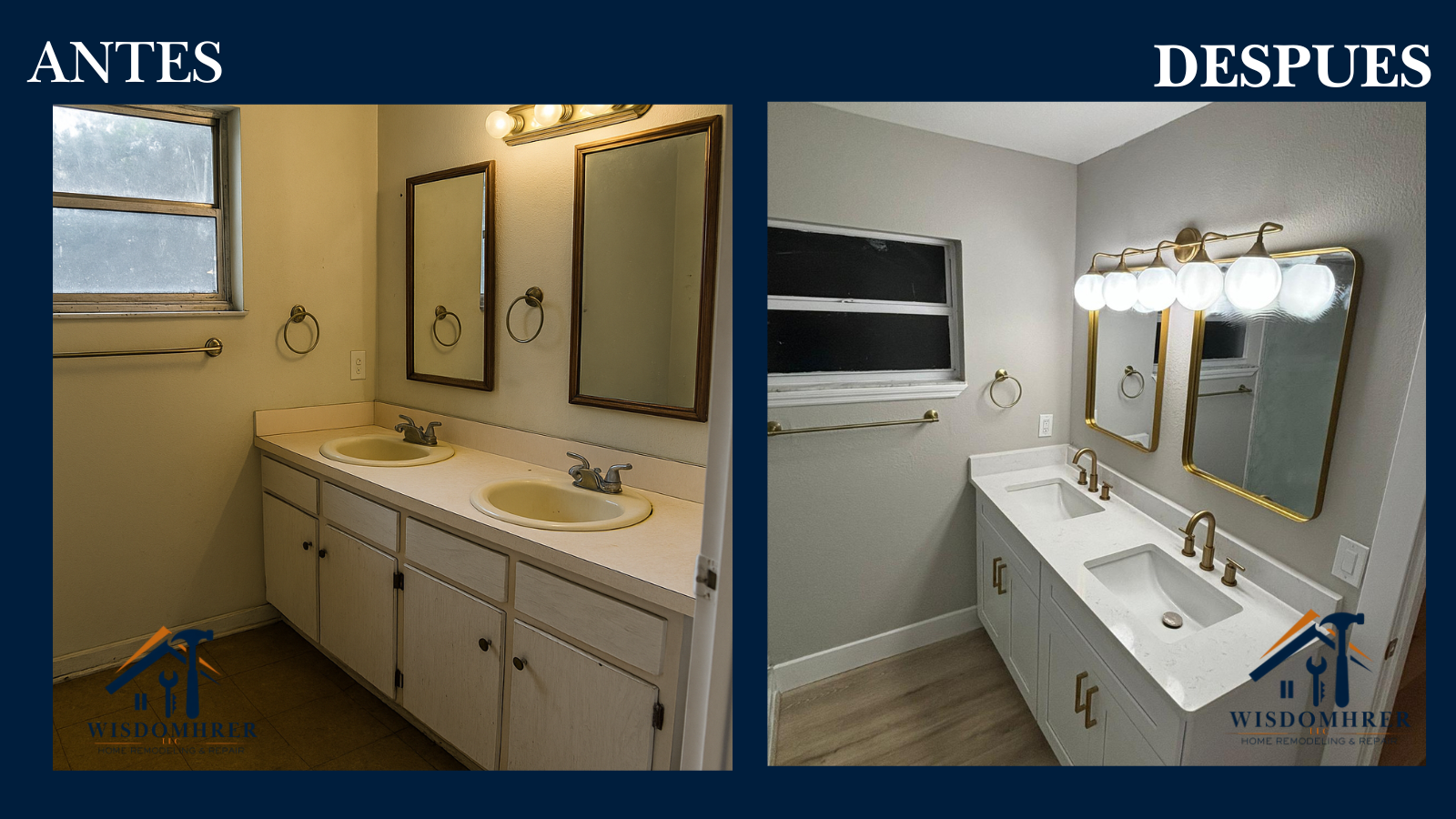 Transformación de baño con diseño moderno