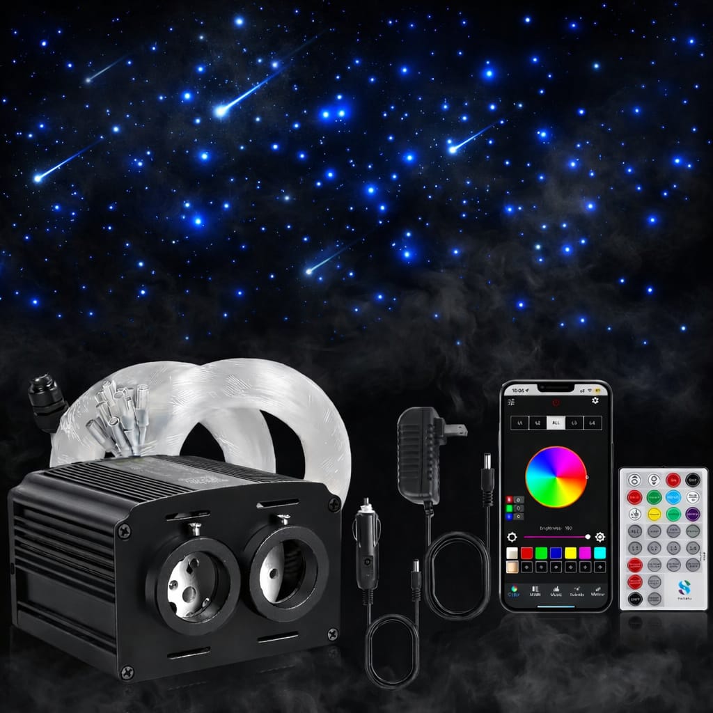 Stars in the night. Galaxy space background. Dark blue starry night sky. Stars falling in the loop.