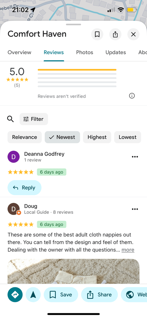 Google review from Deanna