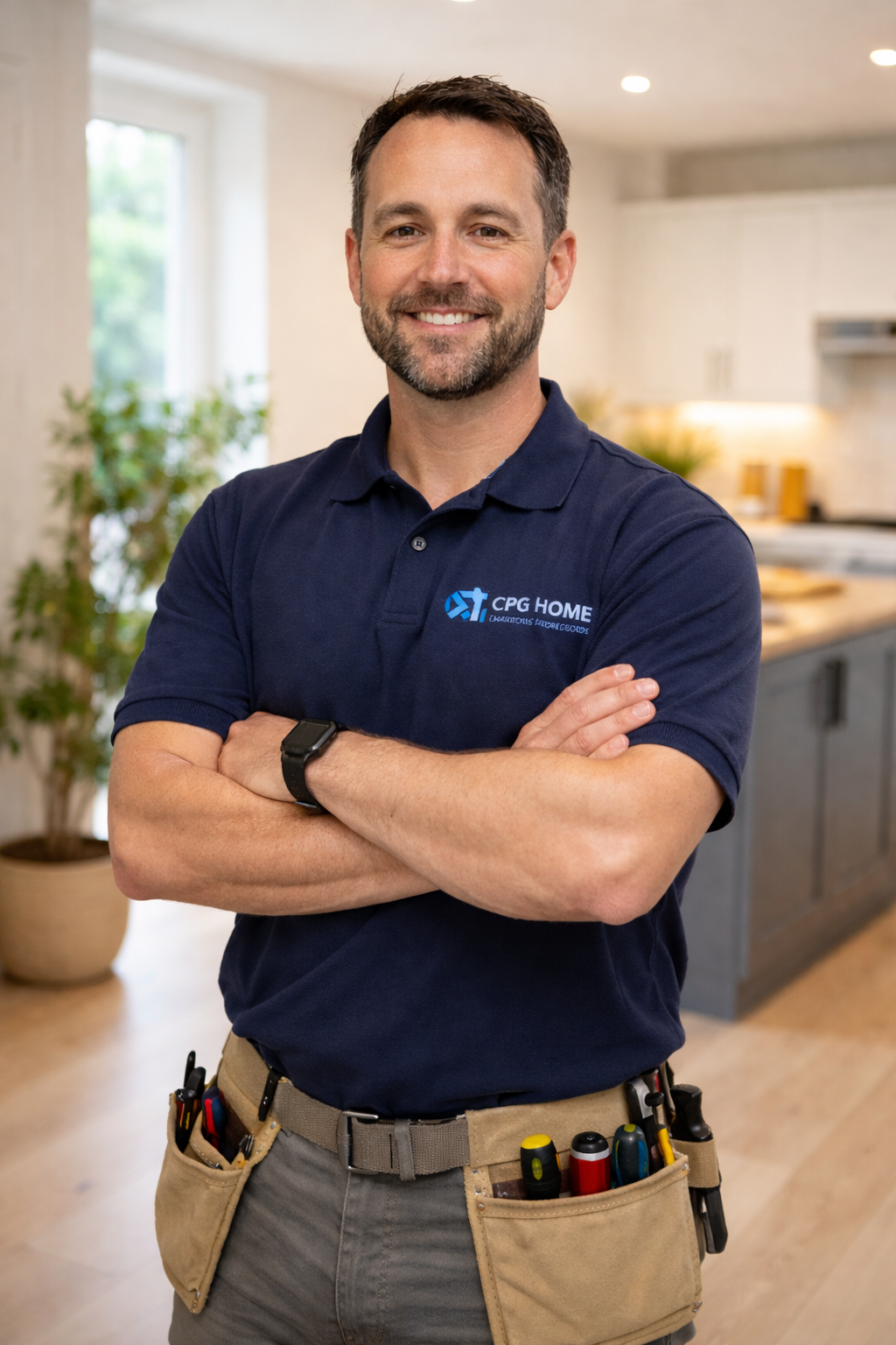 Professional tradesman at work