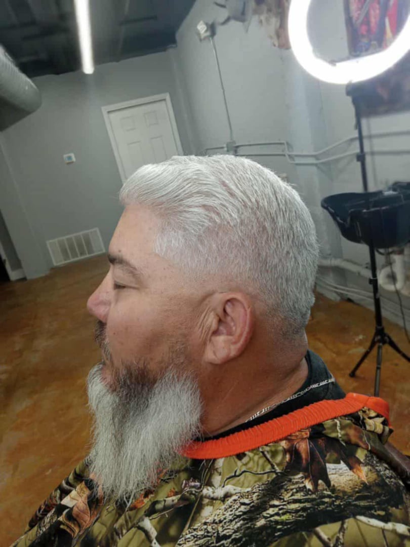 Austin Mitchell beard styling