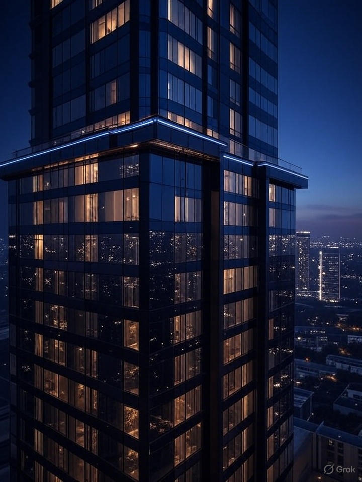 Contemporary architectural design showcasing elegant interior spaces and premium finishes