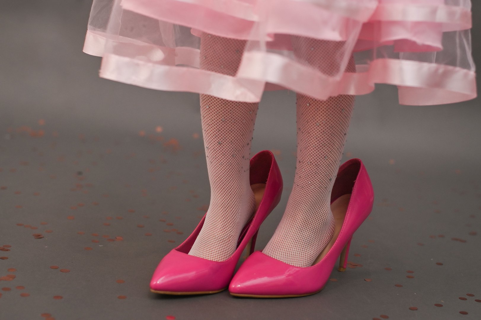 Zapatos rosa con lazo