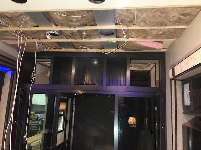 RV interior water damage repair
