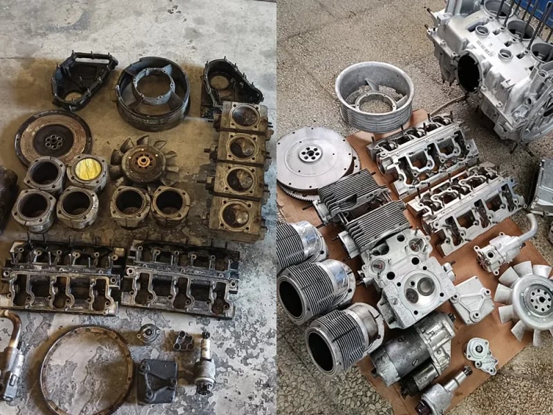 500W 15mj laser cleaning on autoparts