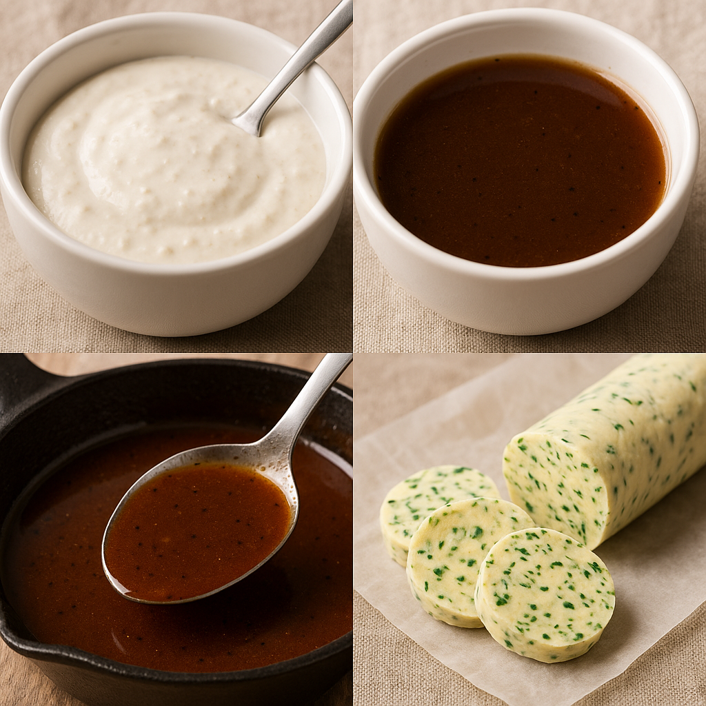 Four sauces for prime rib