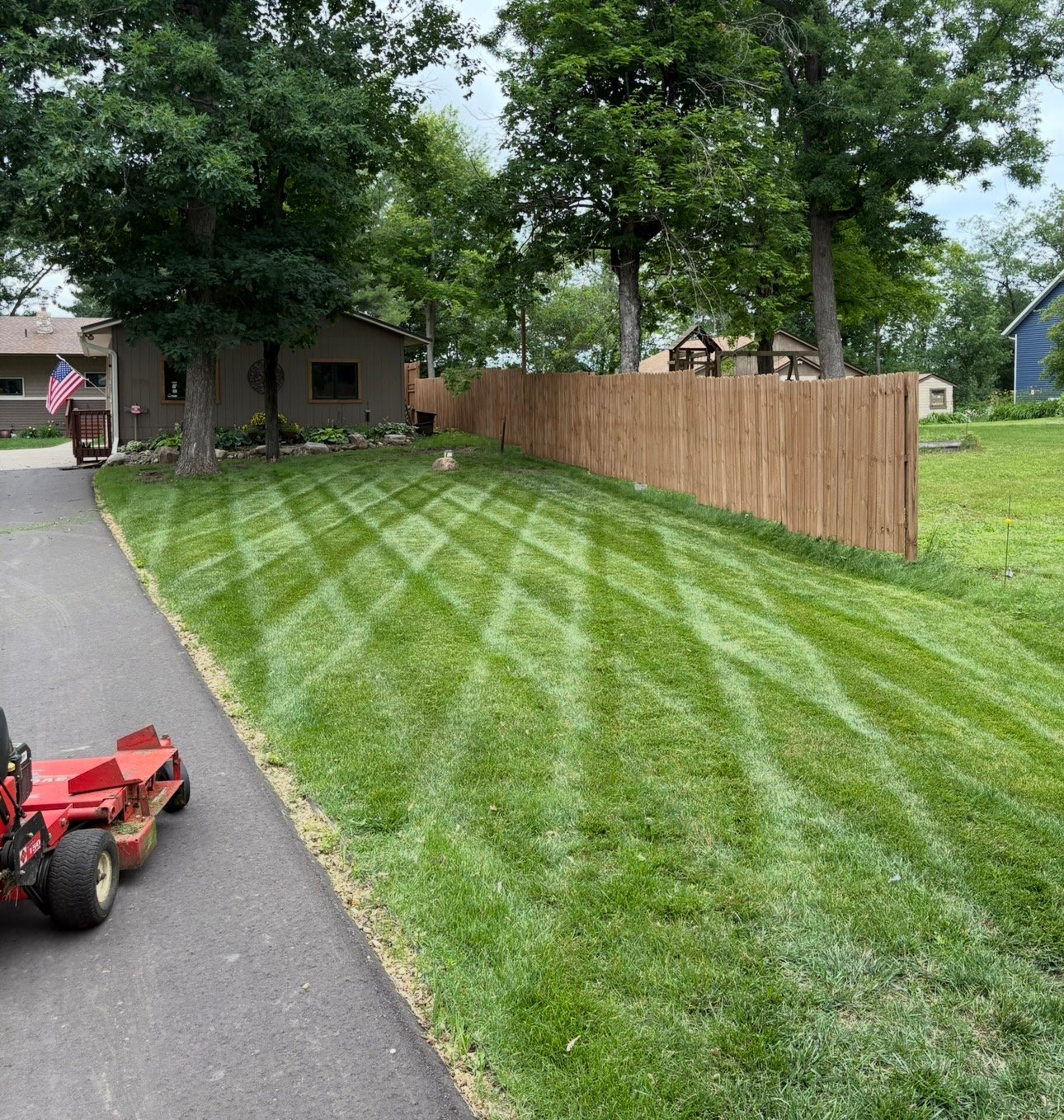Professional lawn mowing and maintenance service