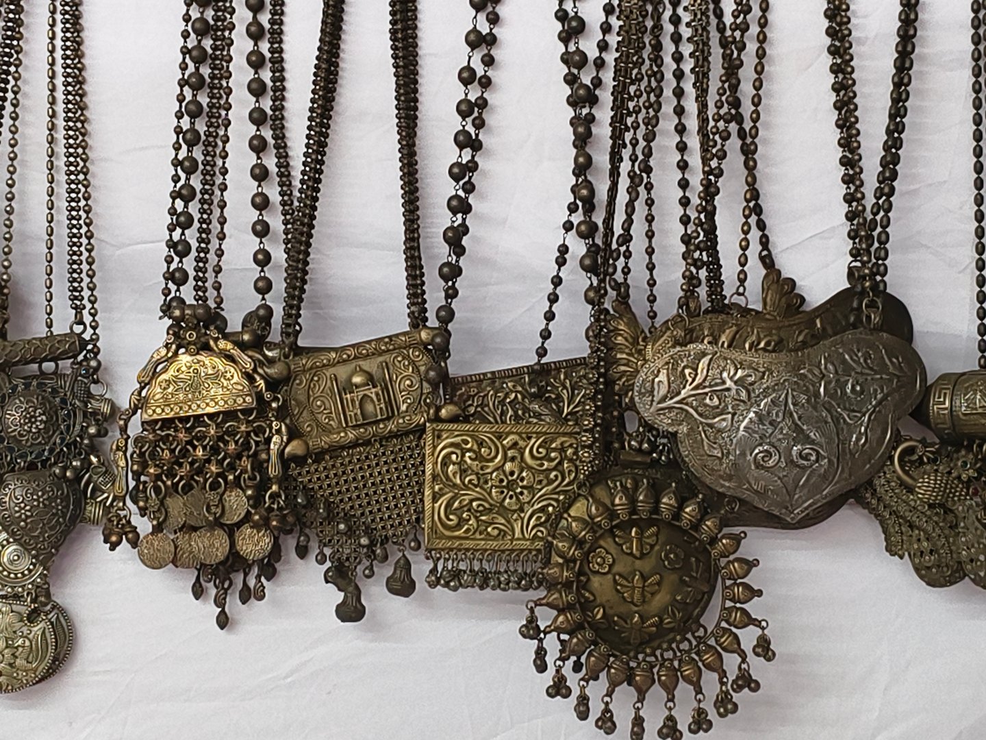 Indian Traditional jewellery displayed in a street shop for sale in Pune, Maharashtra. Indian art, Indian Traditional jewelry.