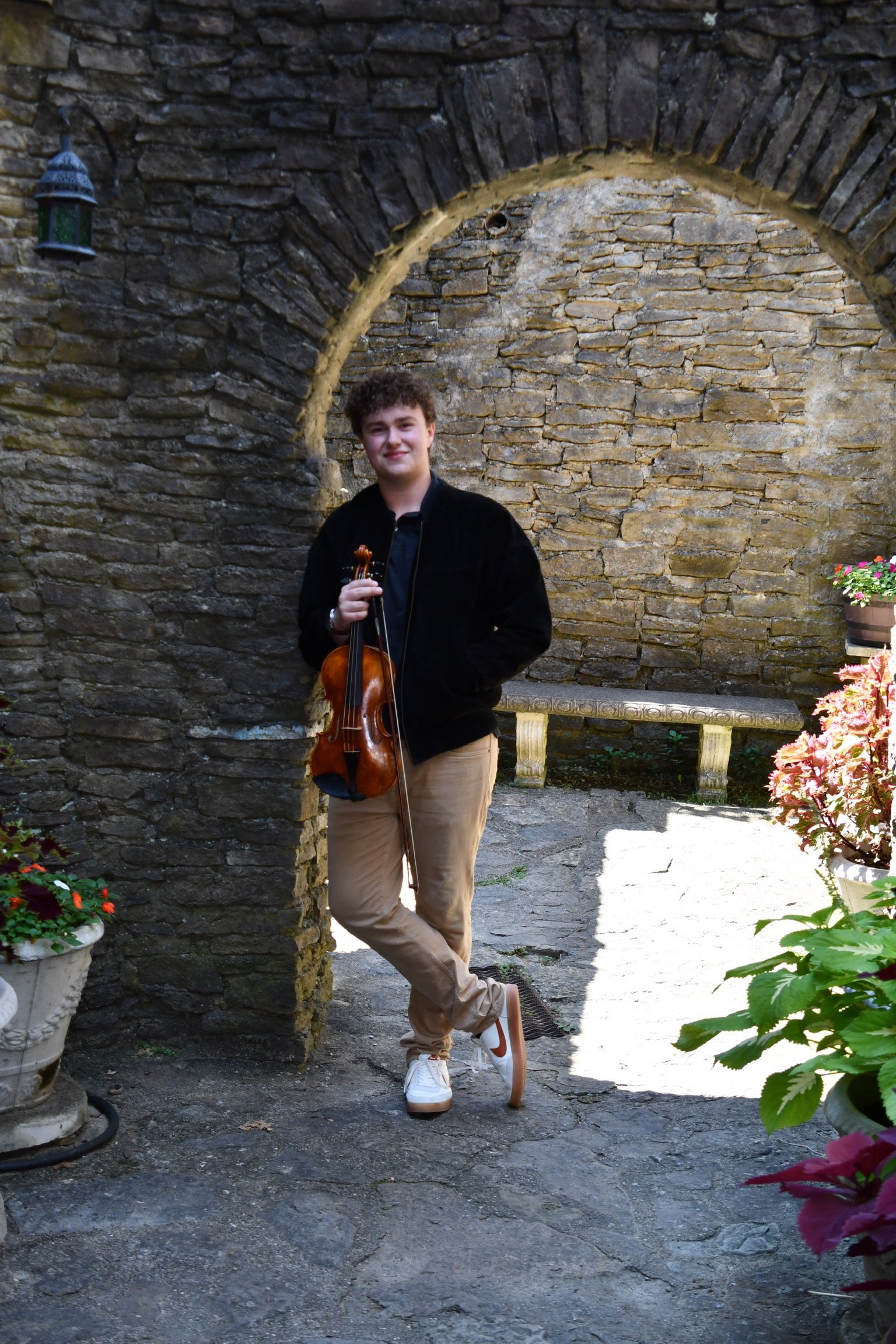 Evan Whipple performing violin