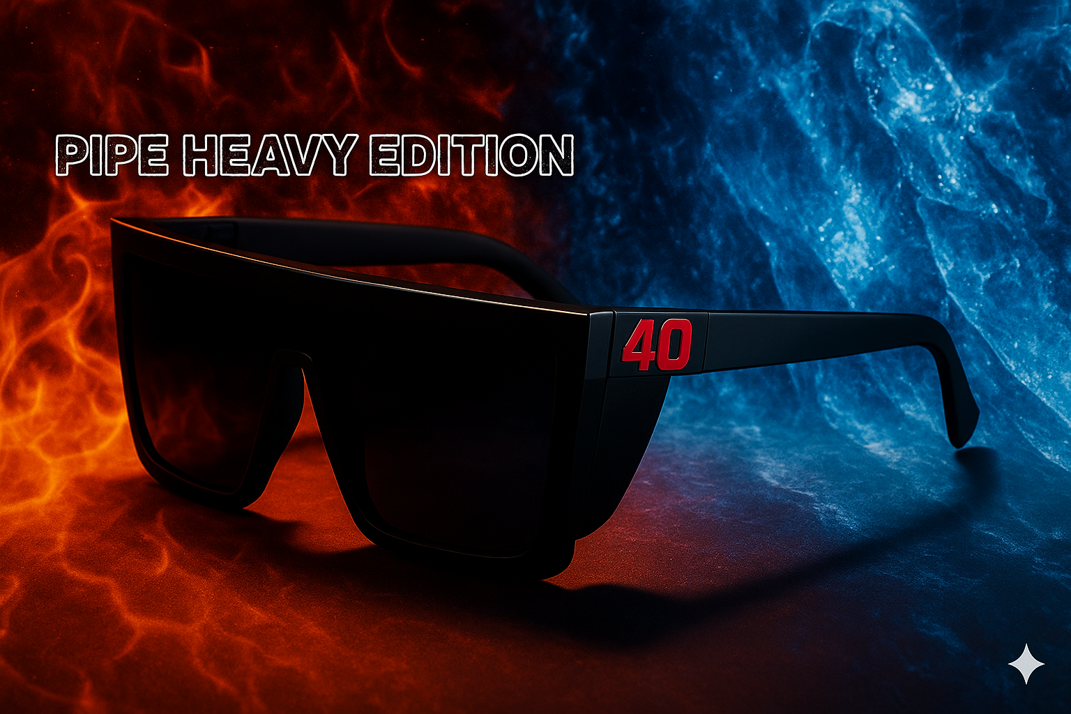 40RIGGS Pipe Heavy Edition Safety Glasses - Dark