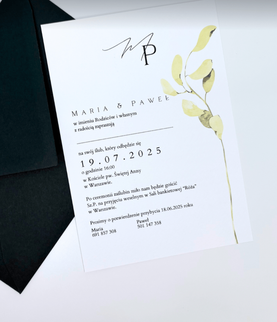Zaproszenie kwiatowe 6