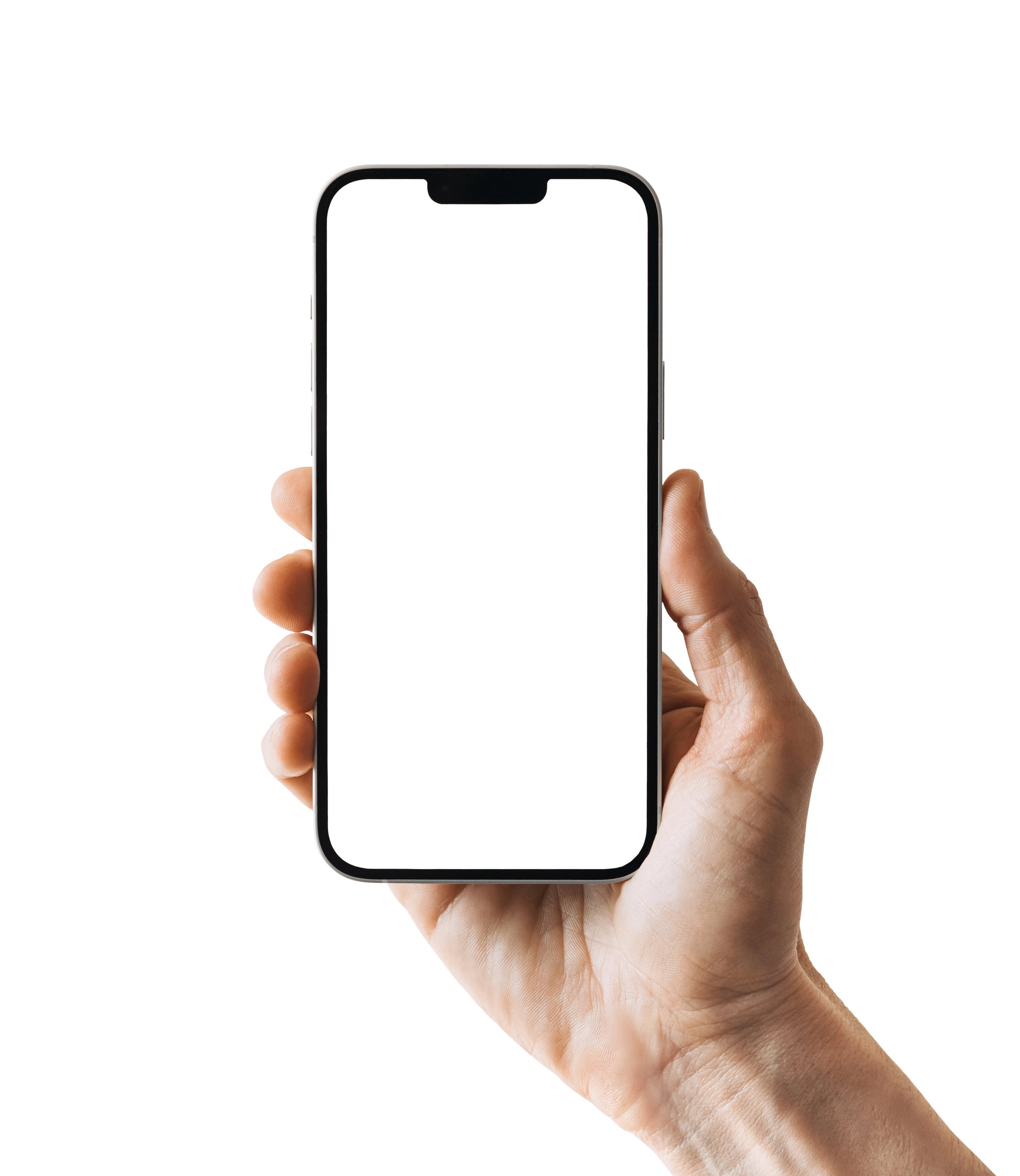 Mobile phone mock-up, cut out