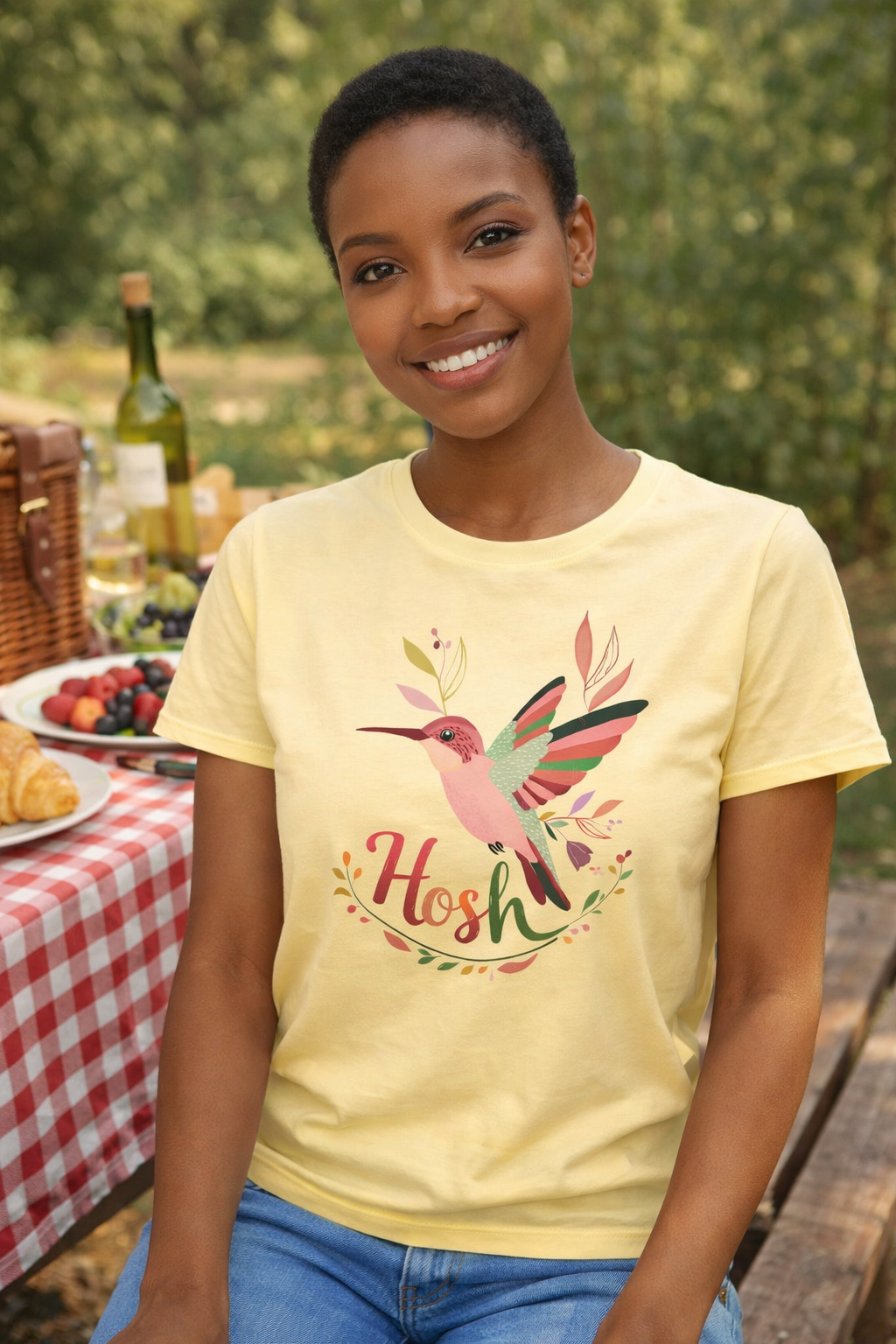 Humming Bird Tee Yellow