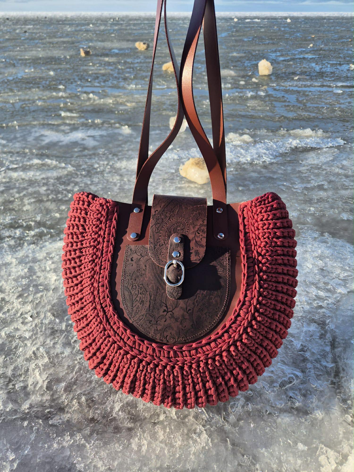 Shopperka Giulia w kolorze wina