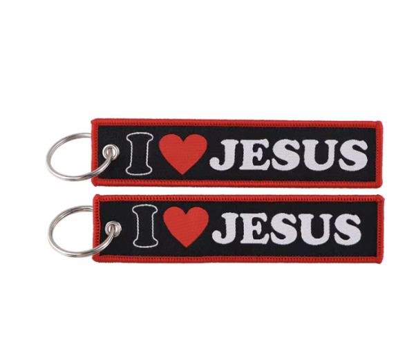 Embroidered Keys Tag Keychains
