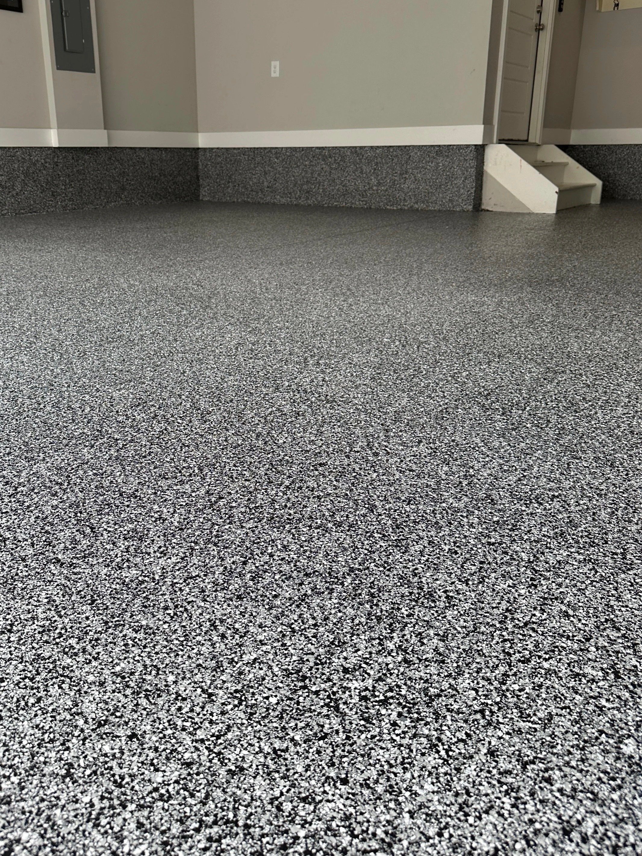 Epoxy flake flooring installation