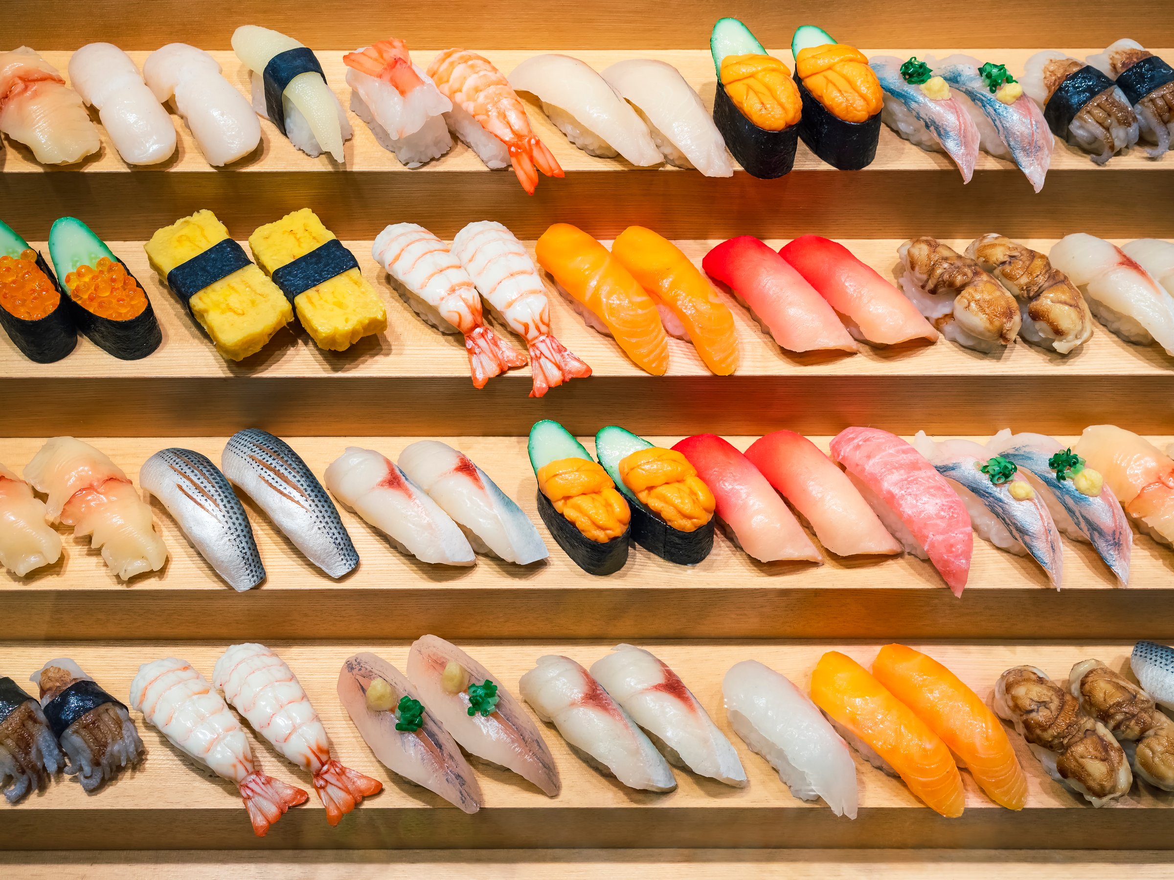 Sushi Japanese restaurant menu Food model Display Japan gourmet Asia travel