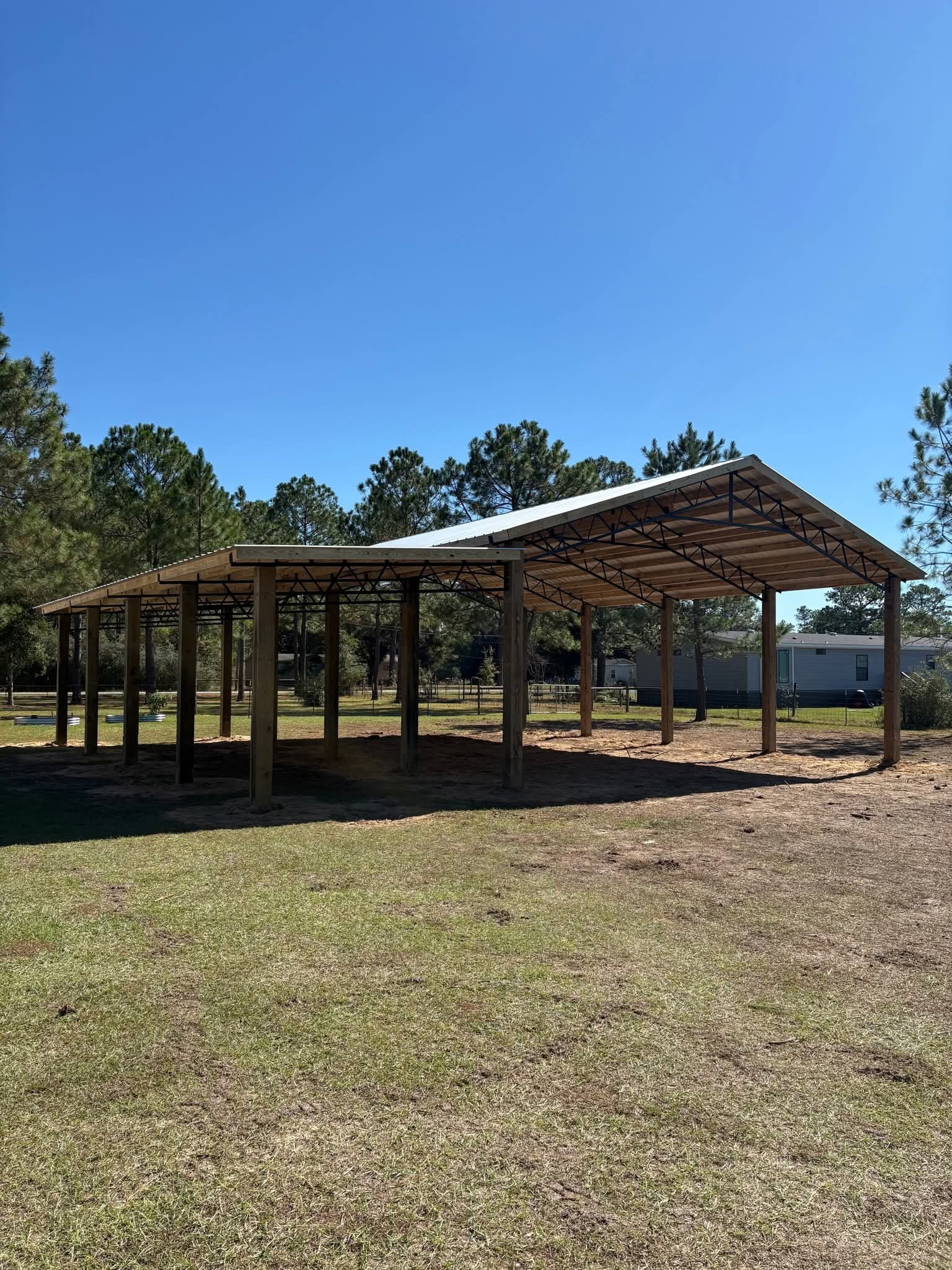 Completed pole barn project