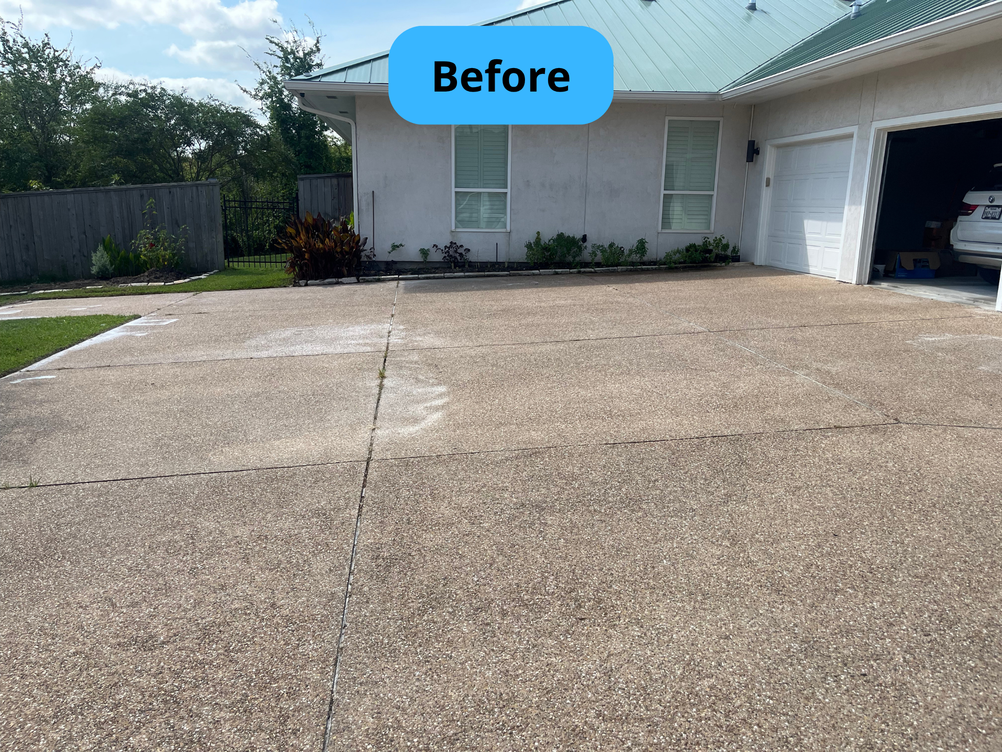 Before pressure washing