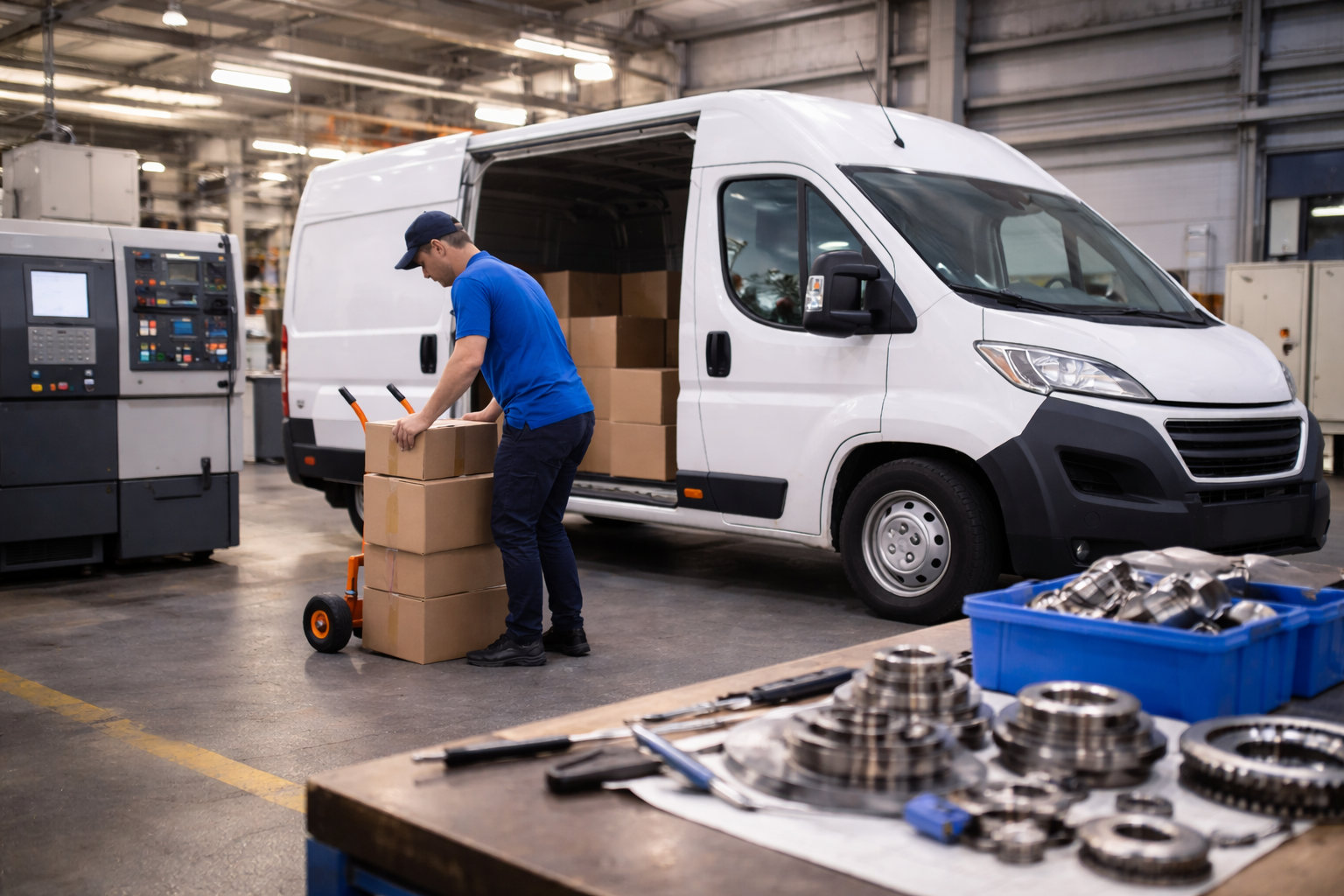 Aerospace and automotive courier delivery