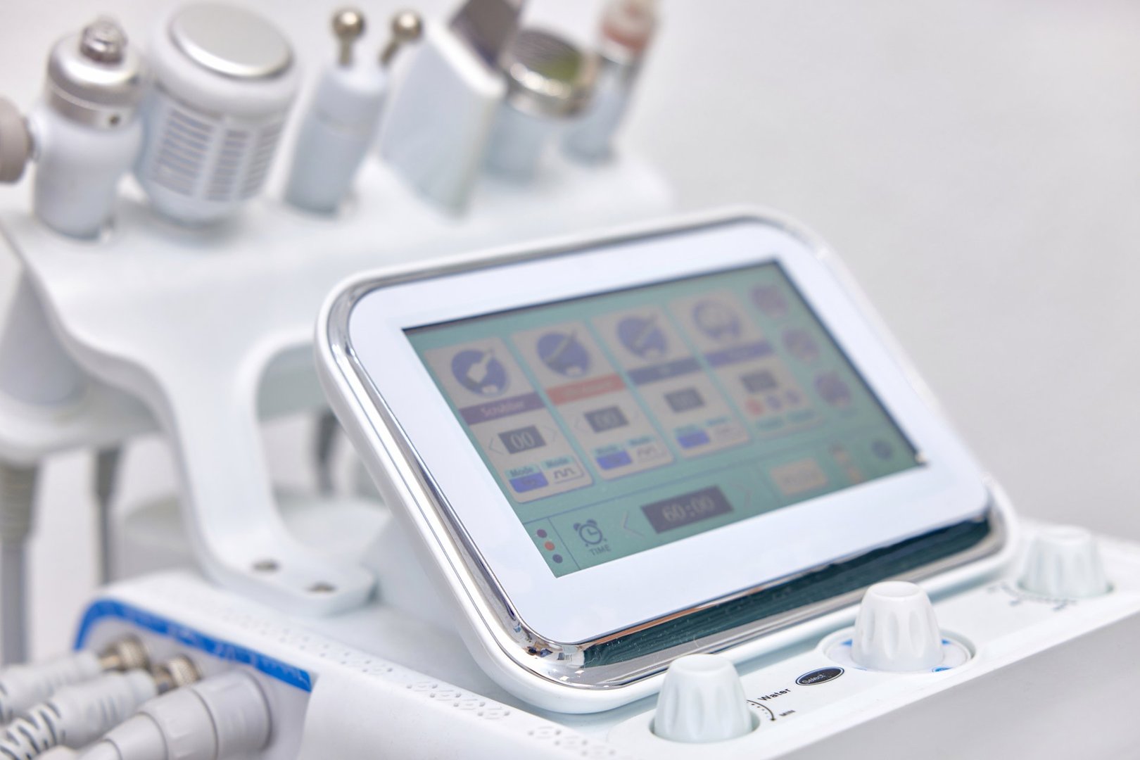 modern cosmetology equipment in modern aesthetic clinic, close-up