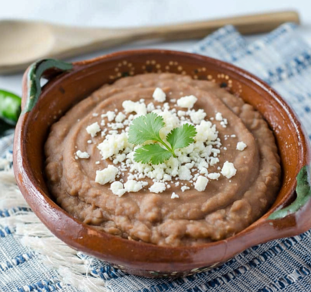 Frijol refrito deshidratado preparado listo para consumir