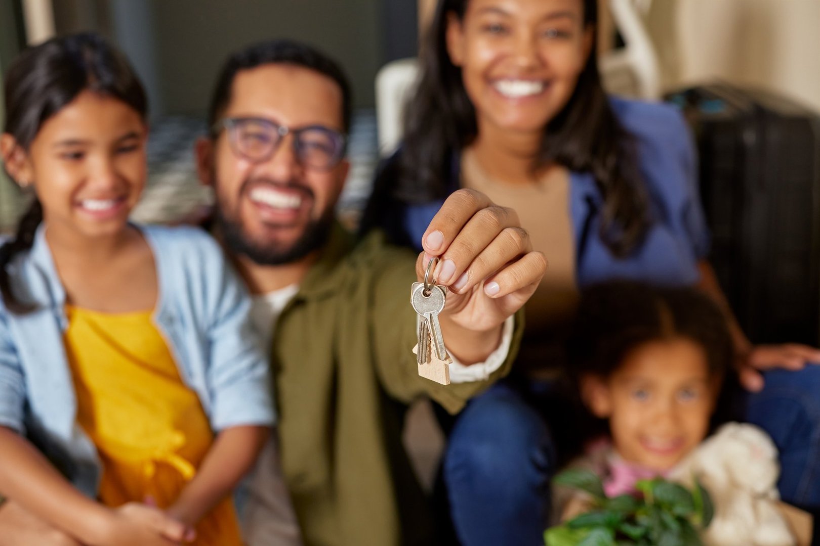 Family receiving gift funds for down payment
