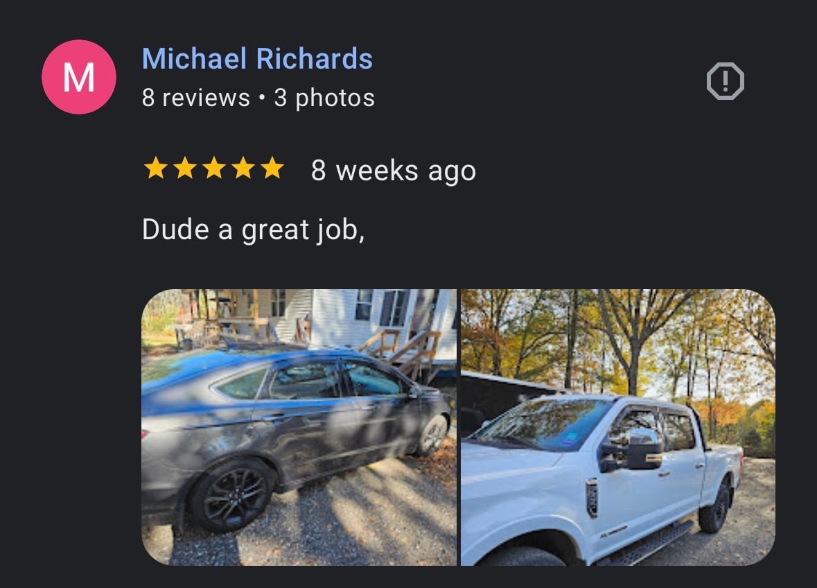 Customer review for CJJ Detailing