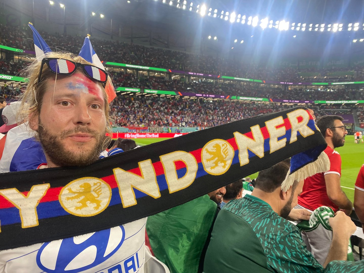 Lyon supporter in Qatar 2022